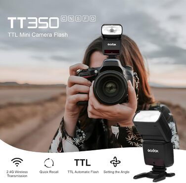 Godox TT350N спалах для Nikon з радіосинхронізацією 2.4G, TTL, HSS, 2500mAh, швидка перезарядка