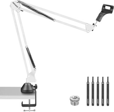 Тримач для мікрофону Neewer NW-35, підвіс Boom Schere, штатив з гвинтовою різьбою 3/8' - 5/8', сумісний з Blue Yeti, Quadcast та іншими мікрофонами, максимальне навантаження 1.5 кг