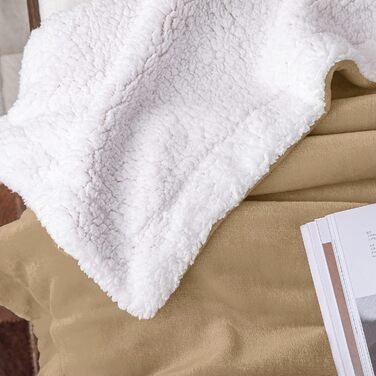 Плед Mixibaby для дому, теплий та м'який, 150 x 200 см, бежевий