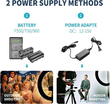 NEEWER Ringlicht RP20-B 20 дюймів LED кільцеве світло з триподом та тримачем для телефону, 44 Вт, 3200K-5600K, з акумулятором, USB, для макіяжу, татуювань, вій, YouTube, TikTok, відеозйомки