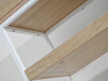 Консольний столик Mebel-Partner, білий / дуб сонома матовий, 110 x 76,5 x 35 см