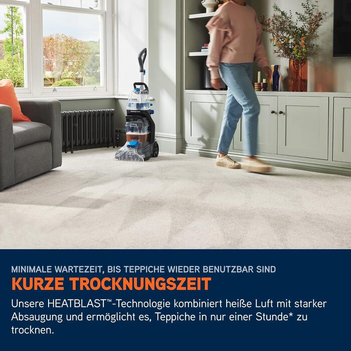 Vax SpinScrub Power Plus: Пристрій для чищення килимів та м'яких меблів. Ефективне видалення плям, швидке висихання, великий бак, технологія SpinScrub.