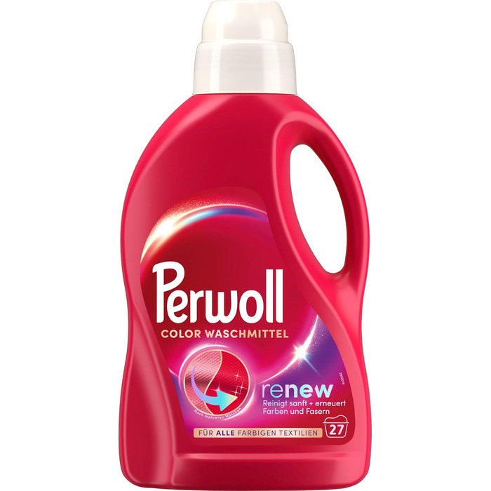 Рідкий засіб для прання кольорових речей Perwoll Color, технологія Dreifach-Renew для відновлення кольорів та волокон, 1.35 л (набір 8 шт, 160 прань)