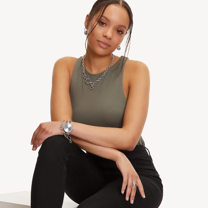 Жіночий годинник Tamaris з браслетом – круглий та квадратний дизайн, сріблястий колір