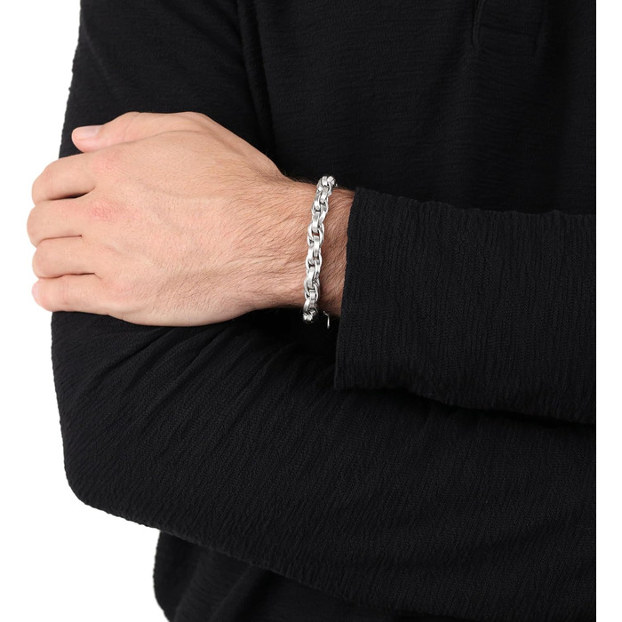 Браслет на руку s.Oliver для чоловіків, нержавіюча сталь, подарункова коробка, масивне срібло