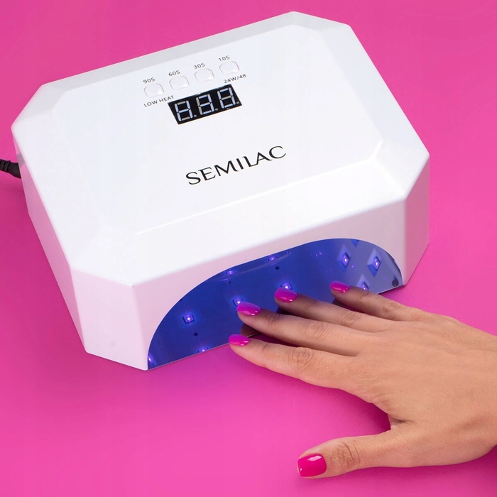 UV LED лампа для нігтів Semilac Diamond Collection 24W/48W, 36 діодів, біла
