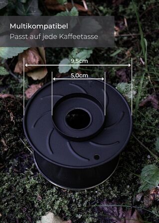Многоразовий кавовий фільтр LAMBDA COFFEE SIERRA V01, нержавіюча сталь, чорний, для кемпінгу, з карабіном
