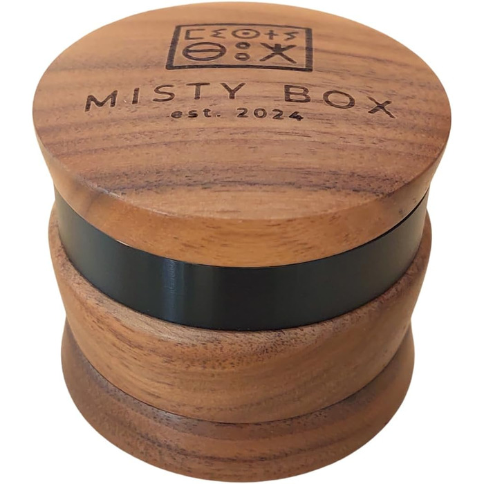 Misty Box – Преміум гріндер-крашер з дерева, 4-частинний, 67 мм, довговічний дерев'яний подрібнювач, ідеальний для подарунка