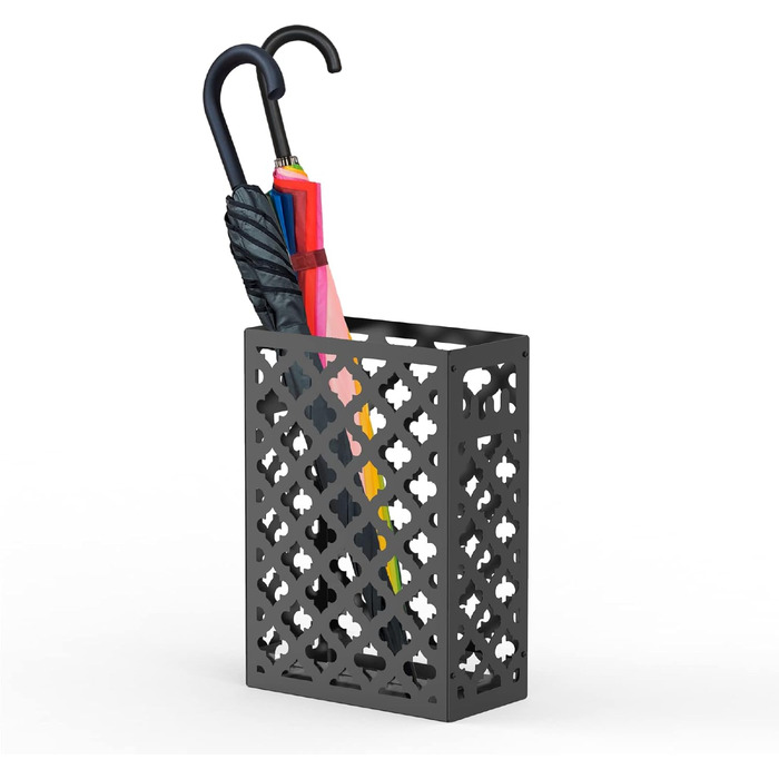 Mango Monstera Umbrella Stand - Black | Modern Plant Stand for Entryway
