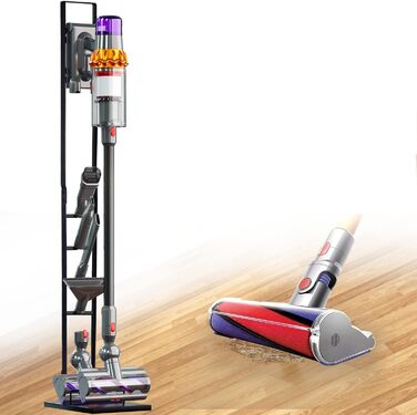 Підставка для пилососа Dyson: Металевий тримач для бездротових моделей V15, V11, V10, V8, V7, V6, DC30-DC74 - Чорна