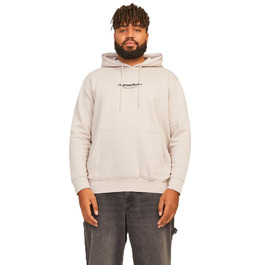 Чоловічий худі з капюшоном Jack & Jones з принтом, розмір XL, колір Moonbeam