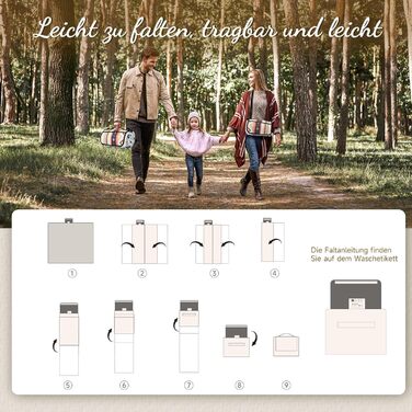 Плед для пікніка HAUSPROFI 200x200 см водонепроникний, ізольований - для пікніка, пляжу, кемпінгу. З бавовняним наповнювачем, ручкою та кілочками