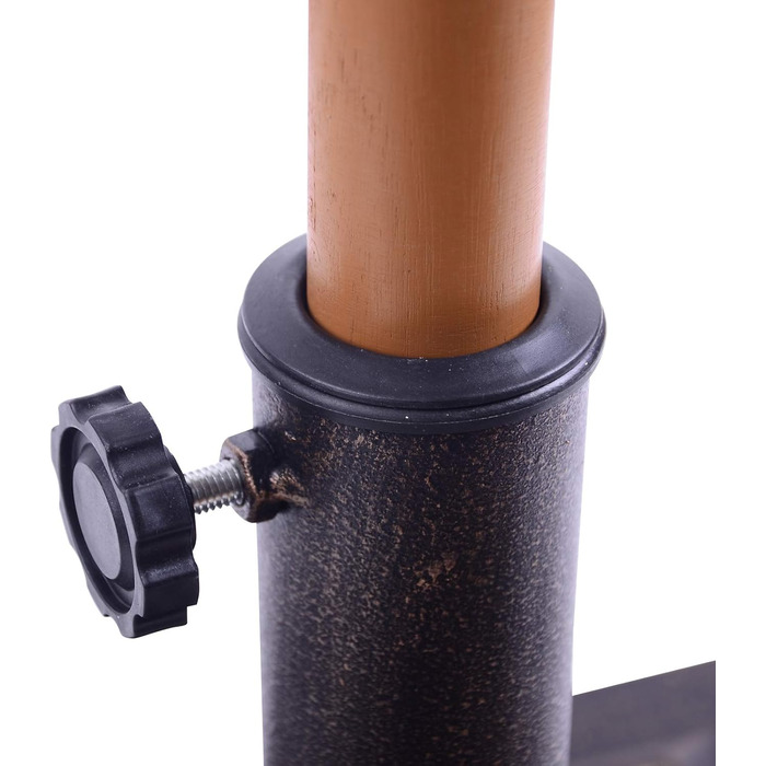 Outsunny Umbrella Stand Parasol Base Umbrella Stand 9kg 38/48mm Polyester Resin Bronze L44 x W44 x H33cm