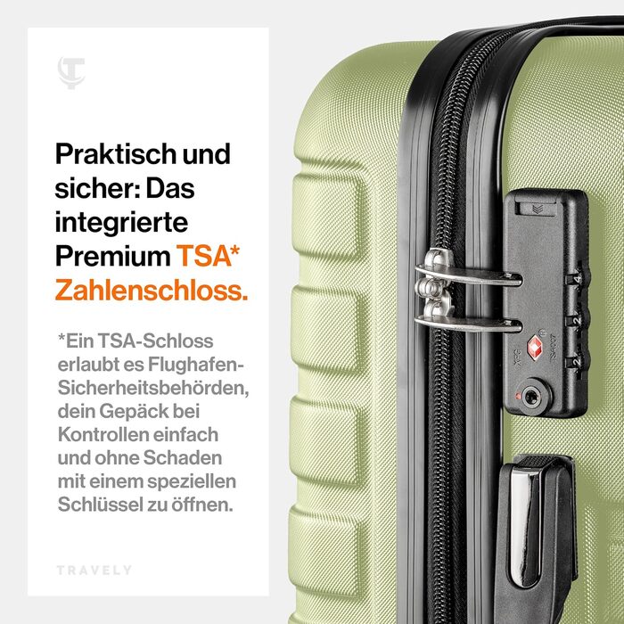 Чемодан Trevey з полікарбонату, 67 см, об'єм 60 л: міцний, з TSA-замком, для подорожей