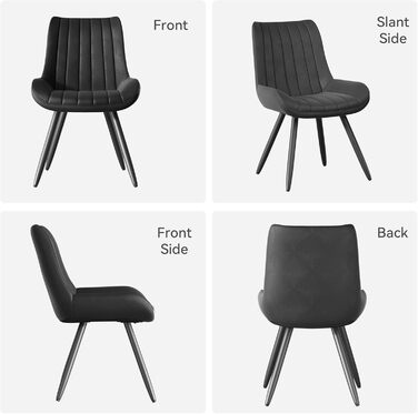 Modern Upholstered Dining Chairs - 4 Pack