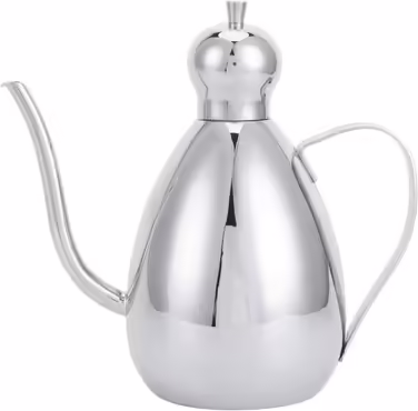Topyond 1L Olive Oil Dispenser, 304 Stainless Steel Oil Bottle with Handle, Multifunctional Container, Suitable for Storing Vinegar and Oil, Kitchen Tool