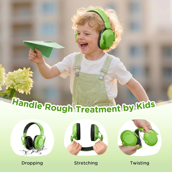 Навушники шумозахисні для дітей Link Dream, SNR 30dB, для аутизму, подорожей, навчання (блакитний/зелений)