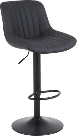 Барний стілець Youhauchair поворотний, регульована висота, з PU-шкіри, чорний (1 шт.)