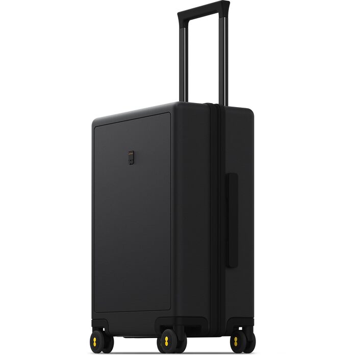Чемодан-валіза LEVEL8 на коліщатках 40L, з TSA замком, 8 коліс, з міцного полікарбонату (PC), чорний, 54x23.5x37 см