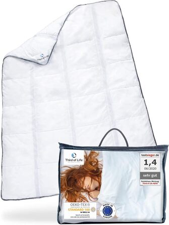 135x200 cm Duvet Cover, All-Season Duvet with OptiSleep® Technology, Fluffy Quilted Duvet AERO ActiveClima, Cozy Winter Duvet / Summer Duvet with Ventilation & Climate Zones, Ideal Hygiene for Allergy Sufferers 135 x 200 cm