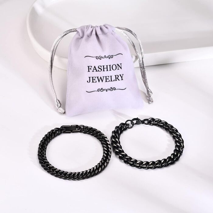 Чоловічий браслет TempBeau: браслет на руку з нержавіючої сталі, панцерна ланцюг, стильний аксесуар для чоловіків, 19-21 см, подарунок для тата/друга