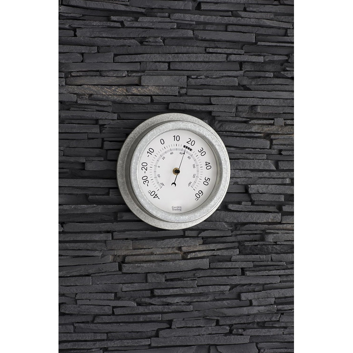 CKB LTD® Vintage Outdoor Wall Garden Thermometer | Indoor and Outdoor Use with Weather-Resistant Galvanized Steel | Traditional Display, Galvanized Steel
