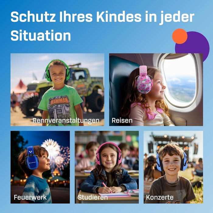 Навушники захисні для дітей Vanderfields Premium – шумопоглинання 34,4 dB, 3-12 років, зелені