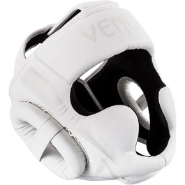 Venum Elite Headgear - White Boxing Headguard for MMA & Sparring