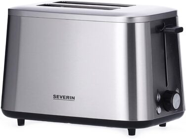 Тостер SEVERIN Turbo з насадкою для булочок, 1600 Вт, нержавіюча сталь, швидке підсмажування, модель AT 2513