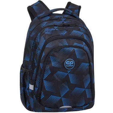 Багатовідсінковий шкільний рюкзак CoolPack, чорний з відтінками синього, 28 л