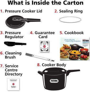 Швидковарка Hawkins Futura, 9 літрів, чорна, з нержавіючої сталі, з кришкою з нержавіючої сталі