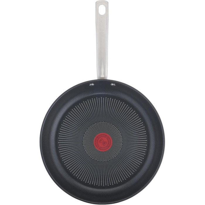 Сковорода Tefal Virtuoso Edelstahl 24 см з антипригарним покриттям Titanium Pro, індукційна, з індикатором нагріву Thermo-Signal, для всіх типів плит