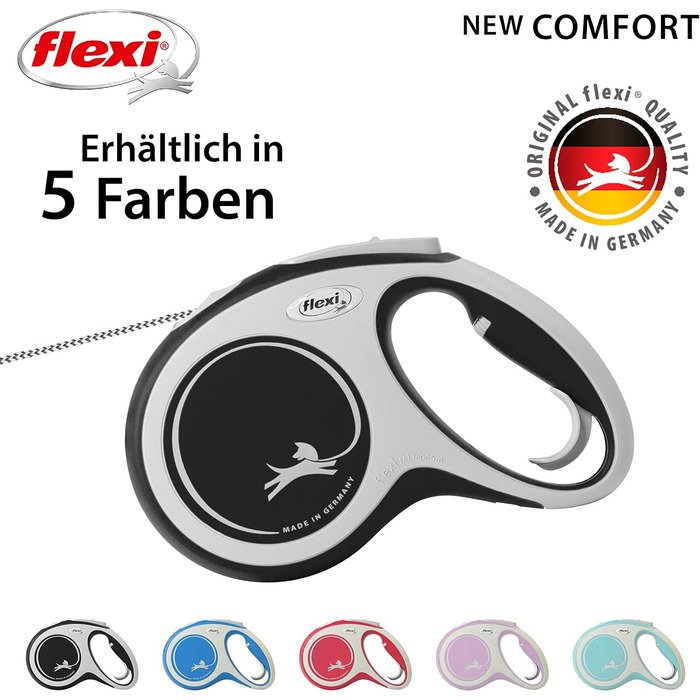 Рулонна стрічка Flexi Comfort - 5 м (Чорний, M 5м-20кг)