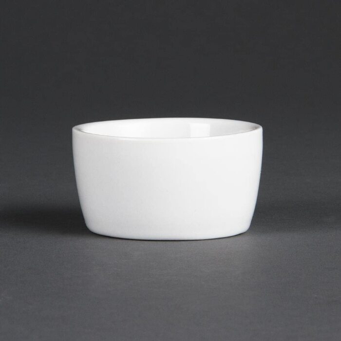 Olympia white butter dishes, 62 mm, porcelain, innovative design, 12 pieces