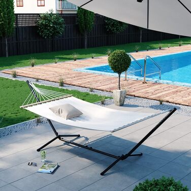 Oskar-Store Hammock Stand 350cm Metal Frame Hammock Stand Sun Lounger Metal
