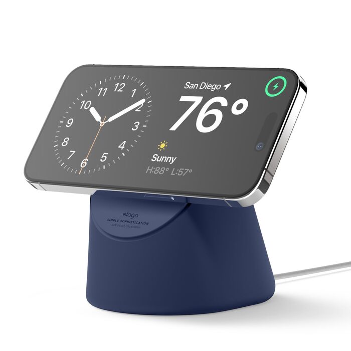 Підставка для зарядки iPhone Elago MS1 сумісна з MagSafe, Jean Indigo, Standby Mode (iOS 17)