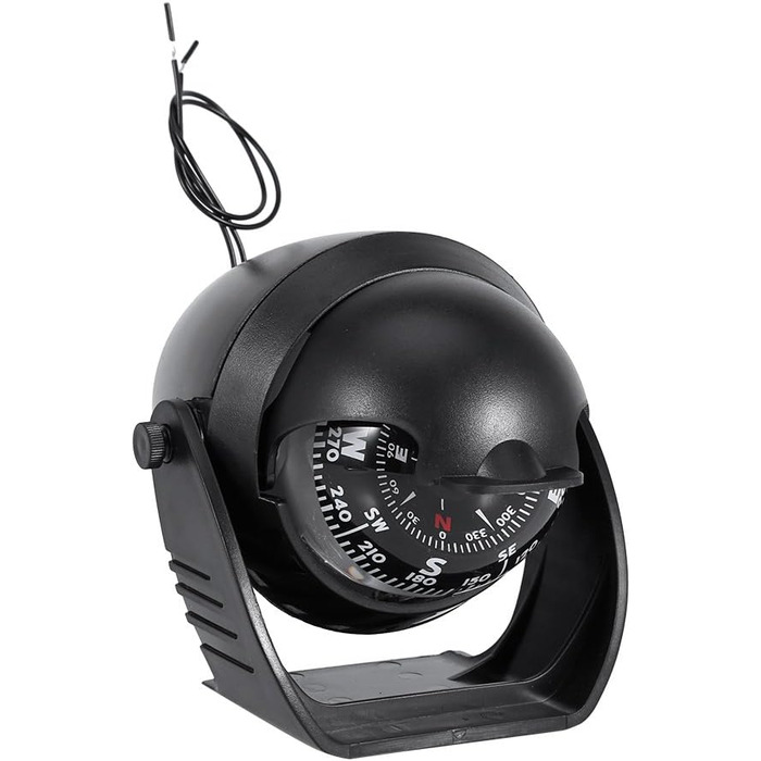 Filfeel Digital Marine Compass, High Precision LED Light Swivel Compass, Navigation Electronic Compass Ball Compass for Marine Boat Car - 5.39