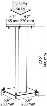 Підставка для акустики NorStone Stylum 2, білий колір, пара, 60 см