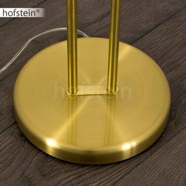 LED торшер Rom з металу в латуні, диммер на корпусі, 1 x 18 Вт, 1600 Лм та 1 x 5 Вт, 480 Лм, 3000K (тепле біле світло), настінний прожектор з регульованою лампою для читання