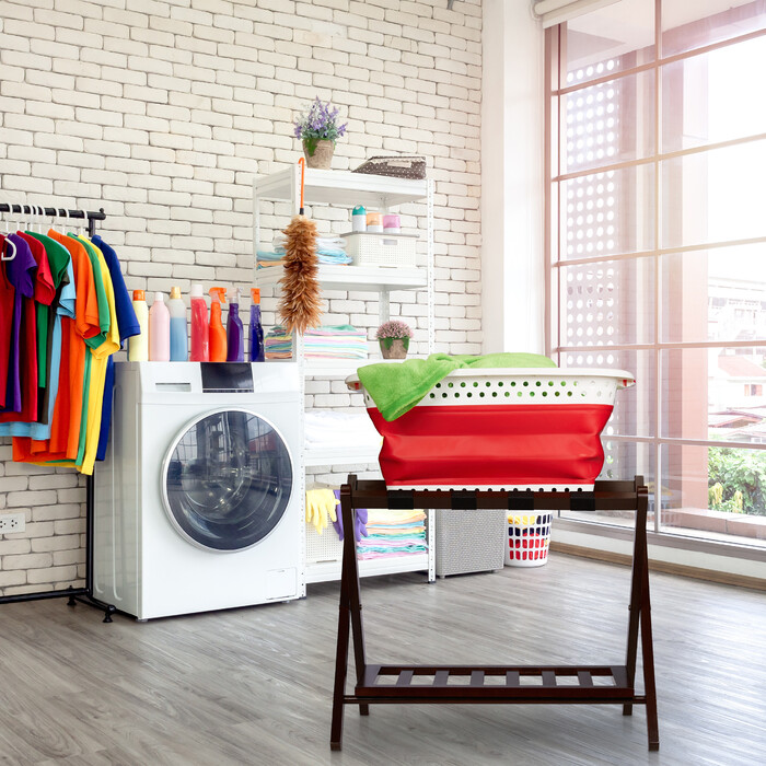 Relaxdays Folding Suit Stand with 2 Shelves
