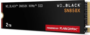SSD WD_BLACK SN850X 2TB NVMe PCIe Gen4 - Ігровий накопичувач, 7300 МБ/с читання, 6600 МБ/с запис