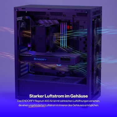 Корпус для ПК Endorfy Regnum 400 Air ATX, загартоване скло, 4 вентилятори 120мм