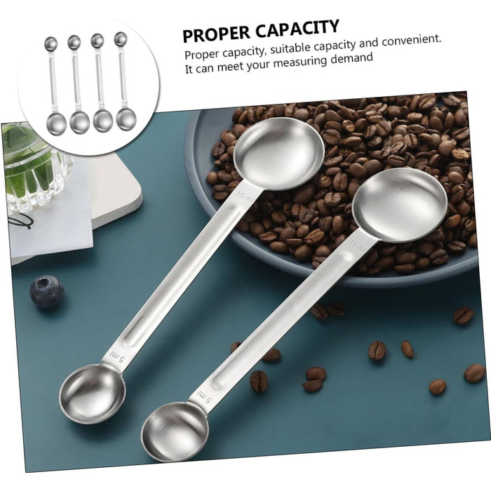 TOPBATHY 20-Piece Stainless Steel Measuring Spoons for Coffee, Tea, Tablespoons, Measuring Spoons, Baking Teaspoons, Sugar Spoons, Kitchen Measuring Spoons, Scoops for Canisters, Measuring Cups and Silver