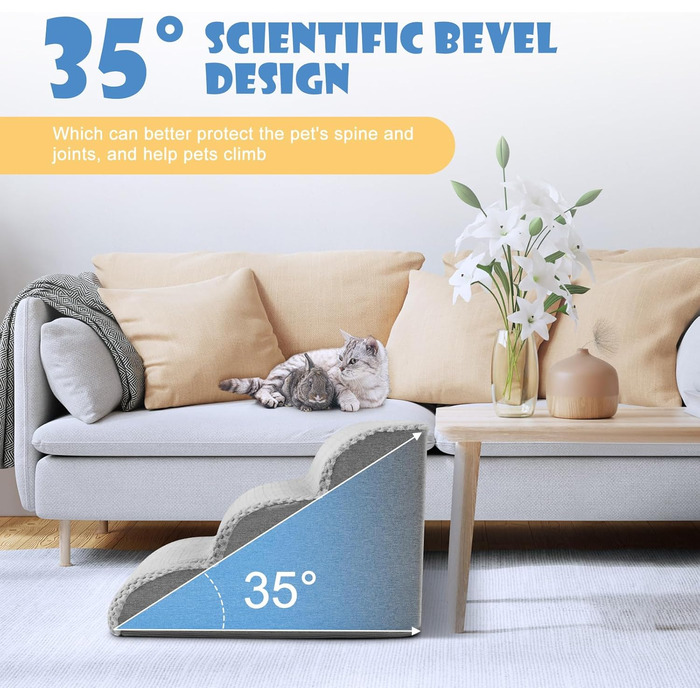 Сходинки для собак Couleeur 3 ступені: зручні та портативні для літніх та поранених тварин