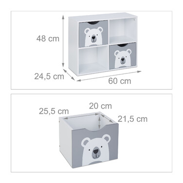 Relaxdays Children's Shelf Bear