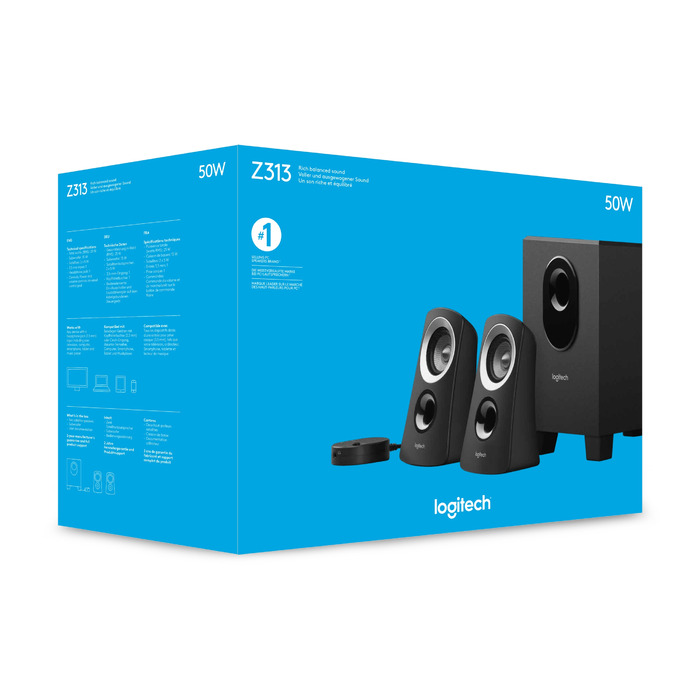 Акустична система 2.1 Logitech Z313, 5 Вт, чорна