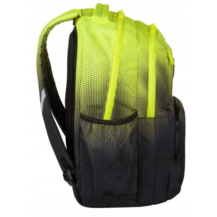Багатовідсінковий шкільний рюкзак CoolPack, чорний з жовтими та золотистими елементами, 23 л