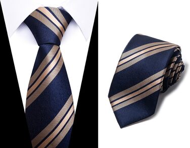 Набір краваток для чоловіків, ткані, жаккард, 6 шт. (золотий, червоний, небесно-блакитний, синій)