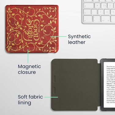 Чохол-книжка kwmobile для Kobo Libra Colour/Tolino Vision Color - жовто-оранжево-червоний