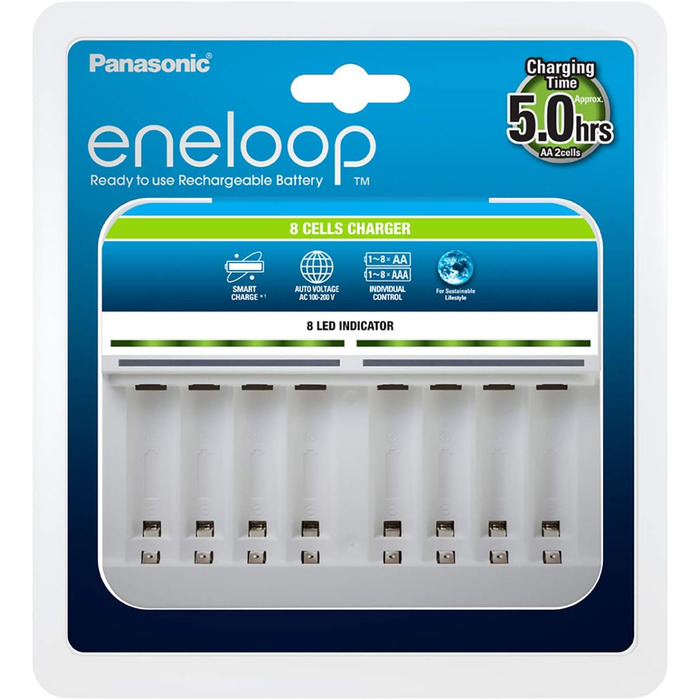 Зарядний пристрій Panasonic eneloop 52063 для акумуляторів Ni-MH AA/AAA (4 шт.)